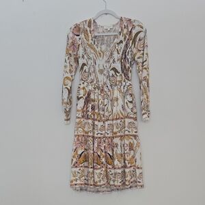 Bohme Elegant Multicolor Paisley Dress Floral Feminine Spring Size Small